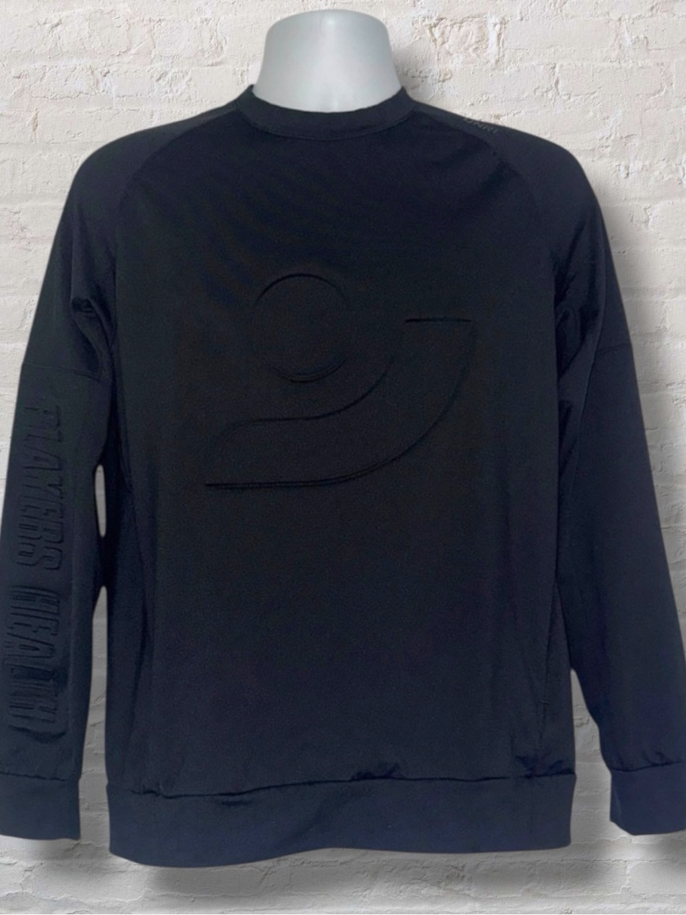 UNRL Players Health Crewneck Sweatshirt Black Size Small Performance Logo